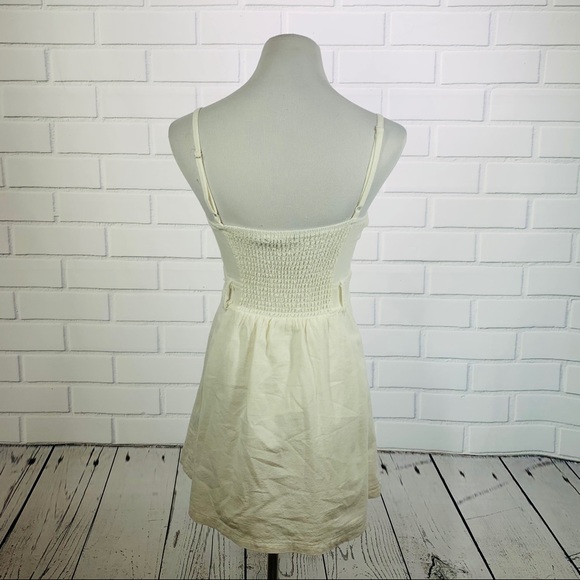 3/$20 Mind Code Ivory Button Front Dress - S - Picture 4 of 11
